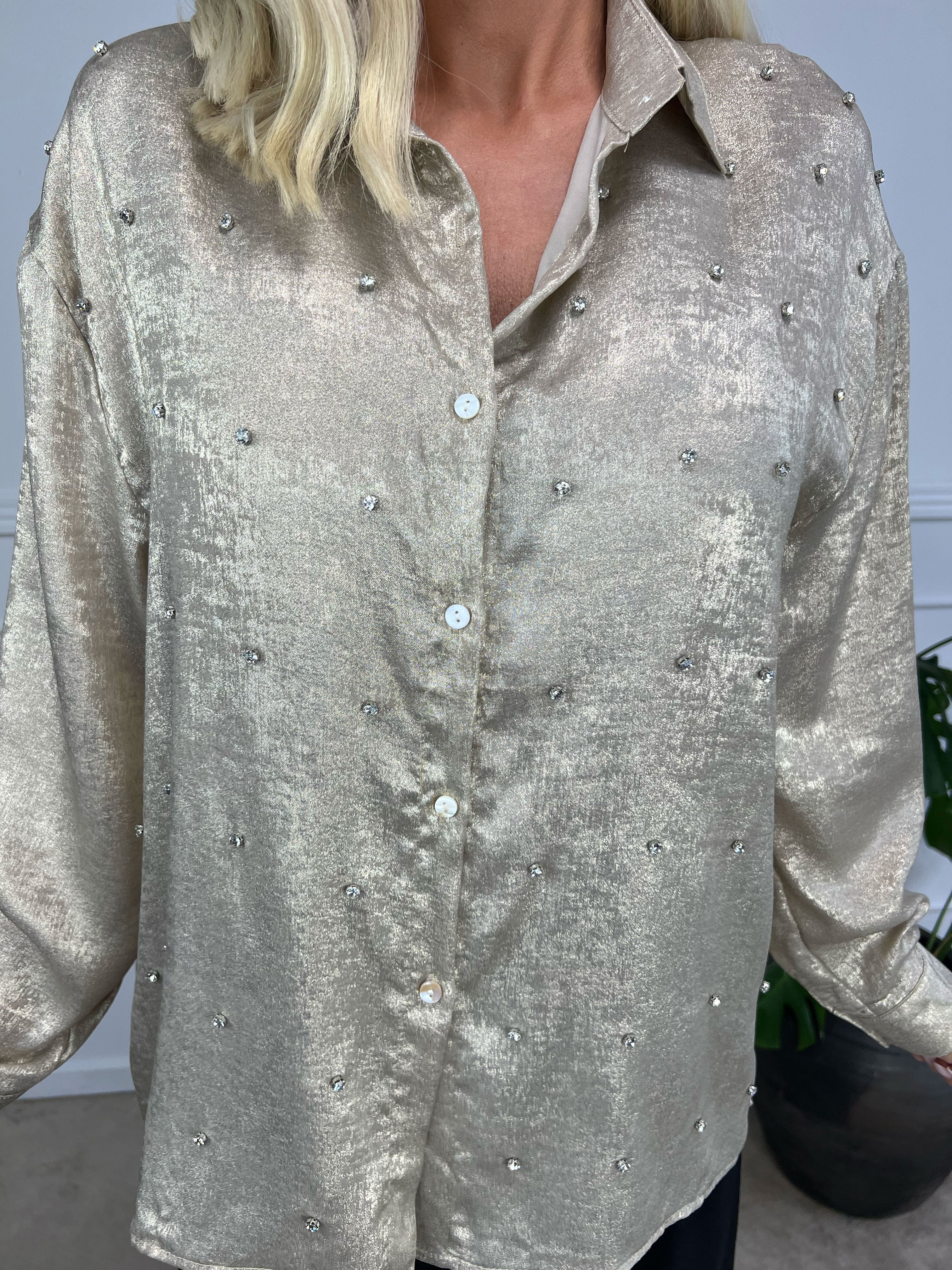 Isabel - Shiny skjorte med similisten